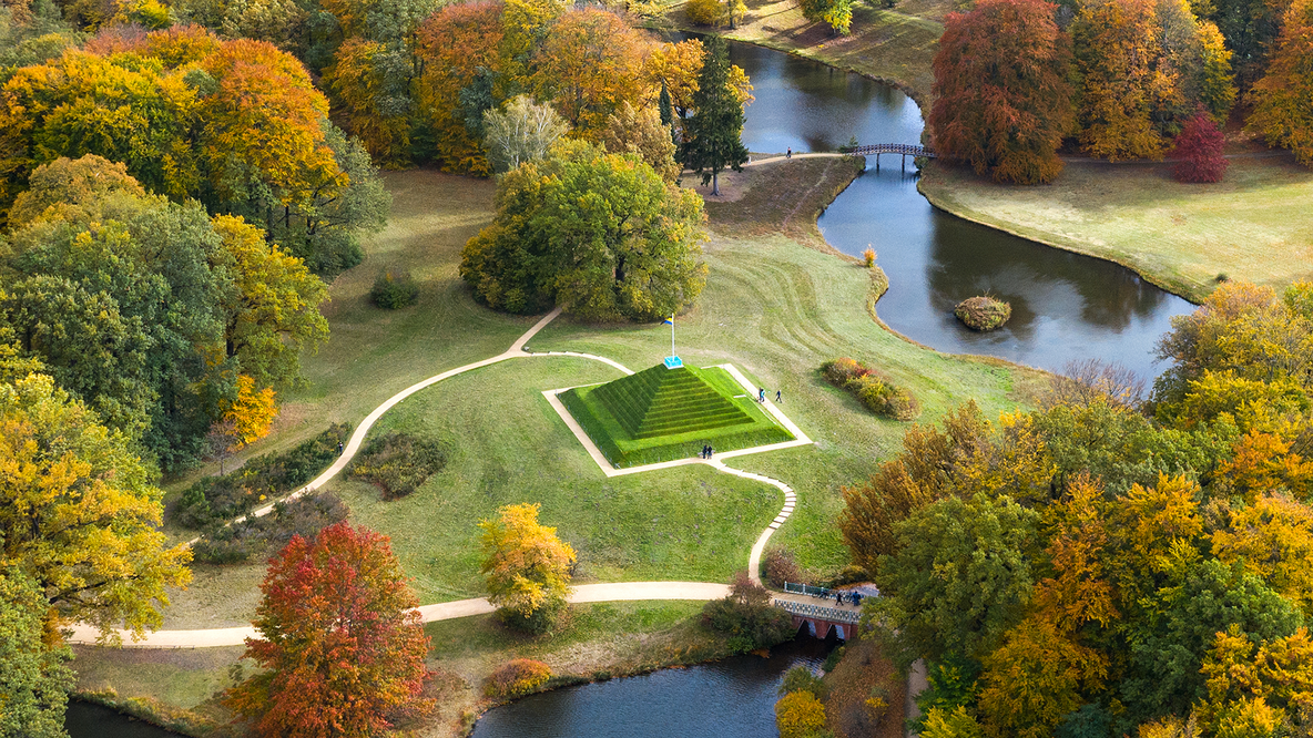 Foto: Der Branitzer Park aus der Vogelperspektive